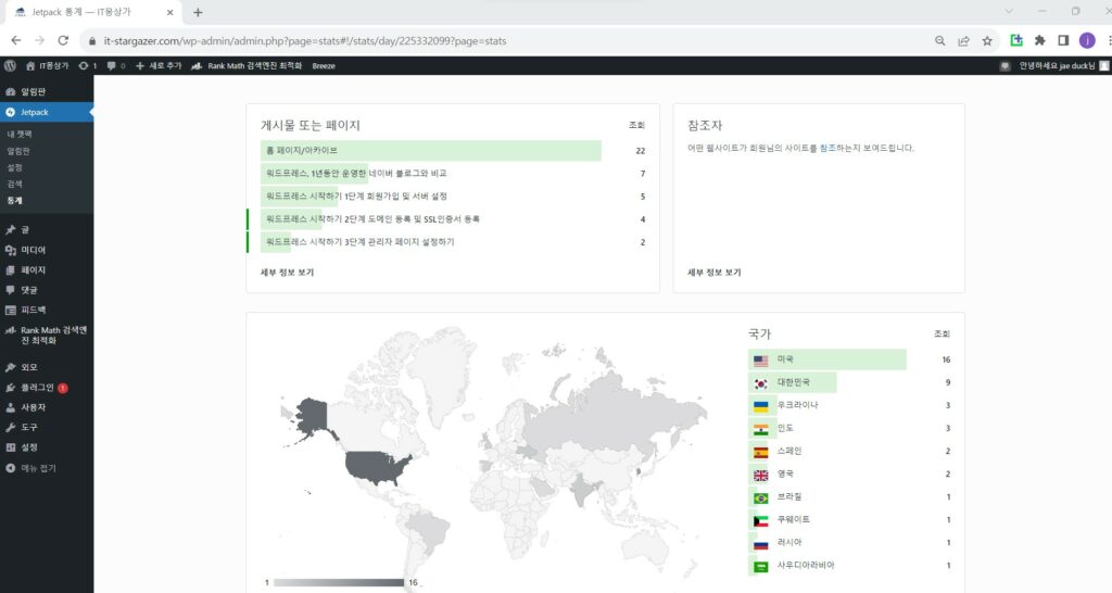 잿팩 국가 통계