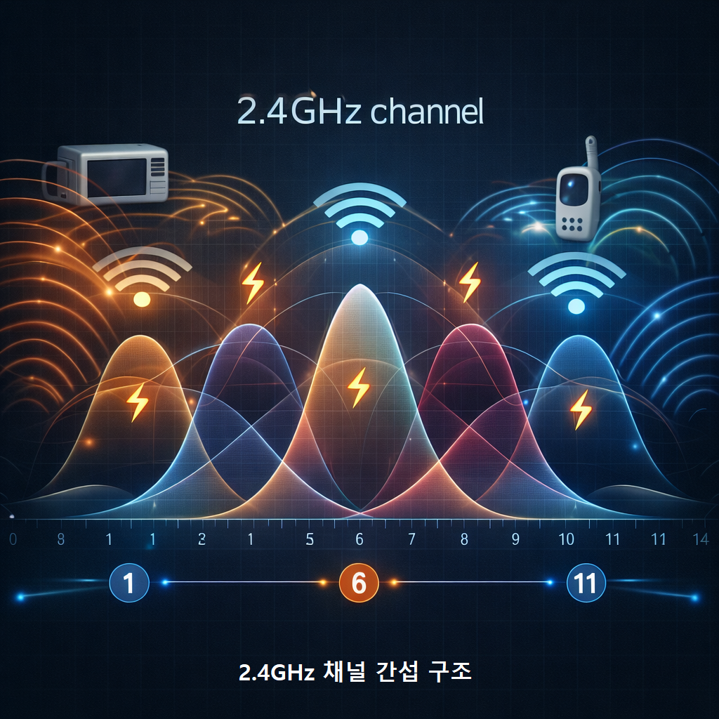 2.4GHz 채널 간섭 구조 1