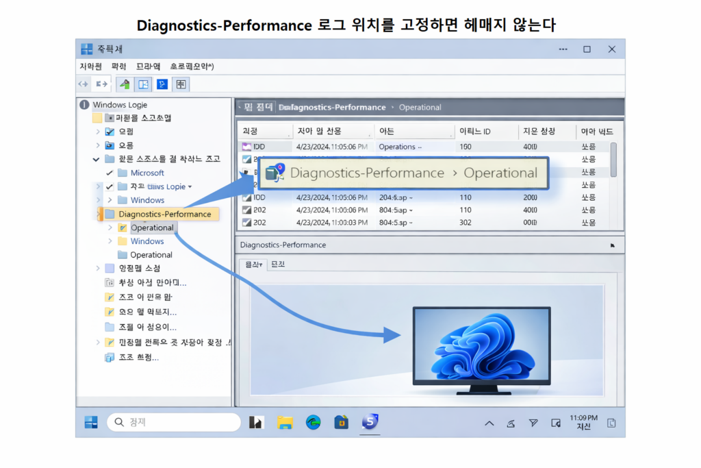 Diagnostics Performance 로그 위치를 고정하면 헤매지 않는다 1
