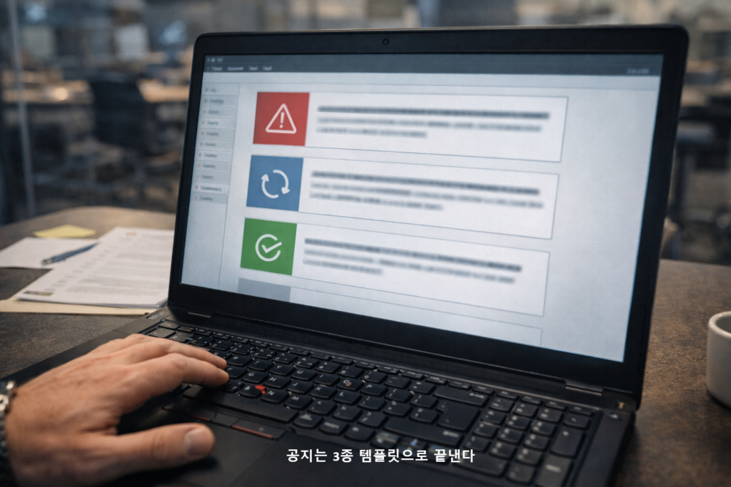 공지는 3종 템플릿으로 끝낸다 2