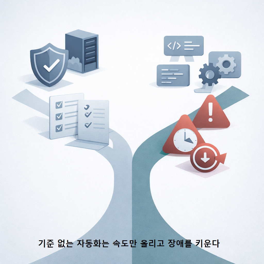 기준 없는 자동화는 속도만 올리고 장애를 키운다 1