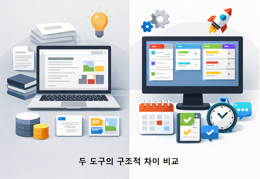 두 도구의 구조적 차이 비교 1