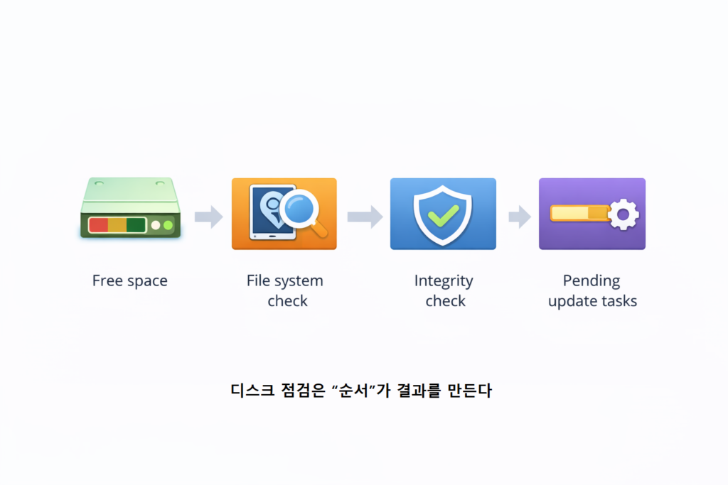 디스크 점검은 순서가 결과를 만든다