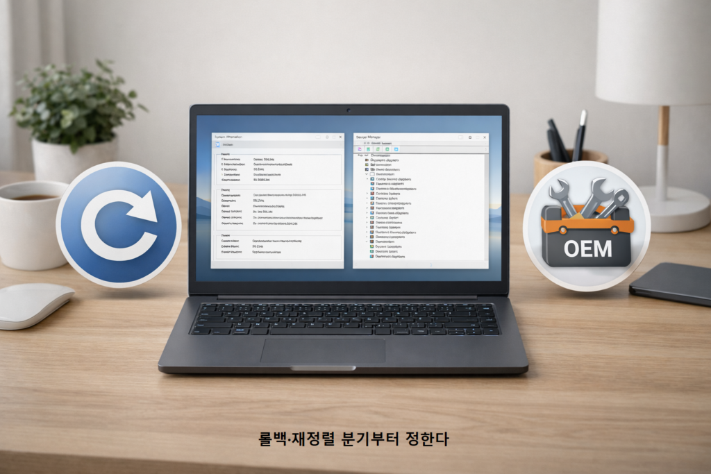 롤백·재정렬 분기부터 정한다 1