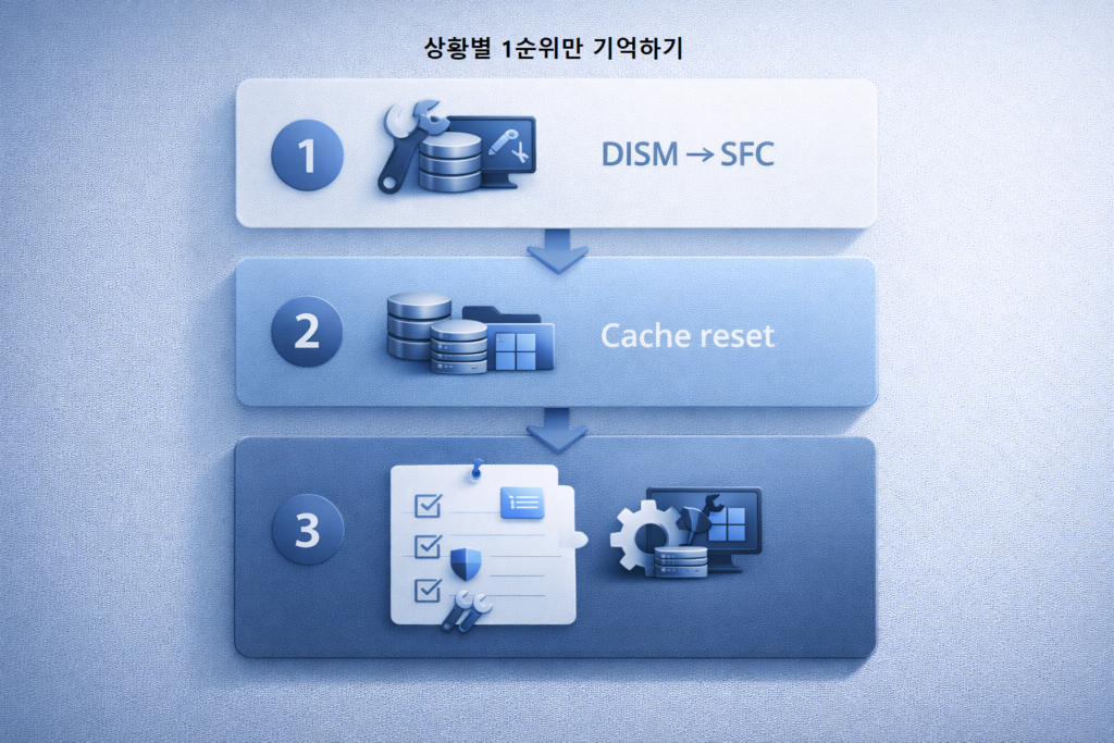 상황별 1순위만 기억하기 1