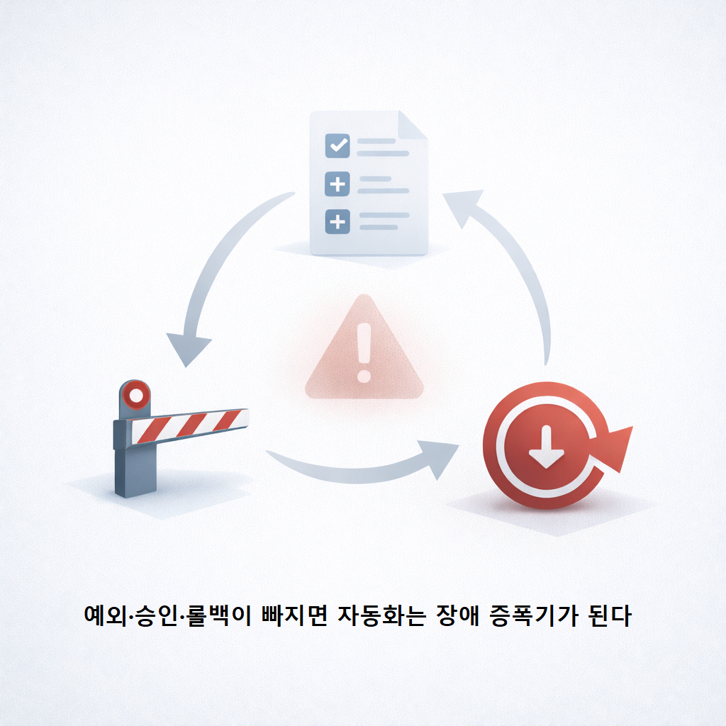 예외·승인·롤백이 빠지면 자동화는 장애 증폭기가 된다 1