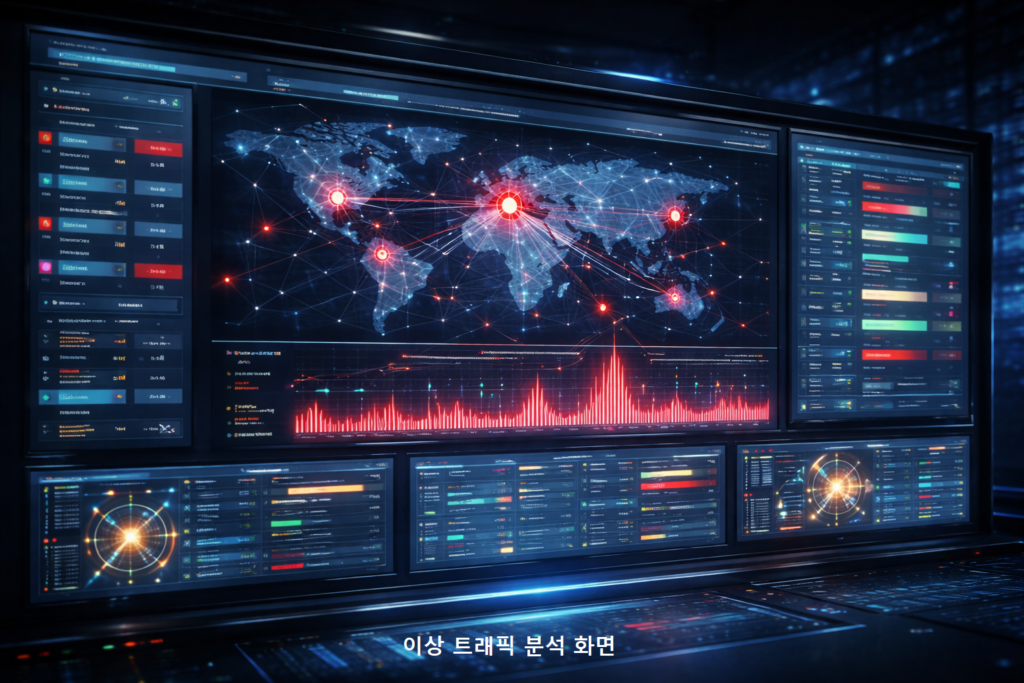 이상 트래픽 분석 화면 1