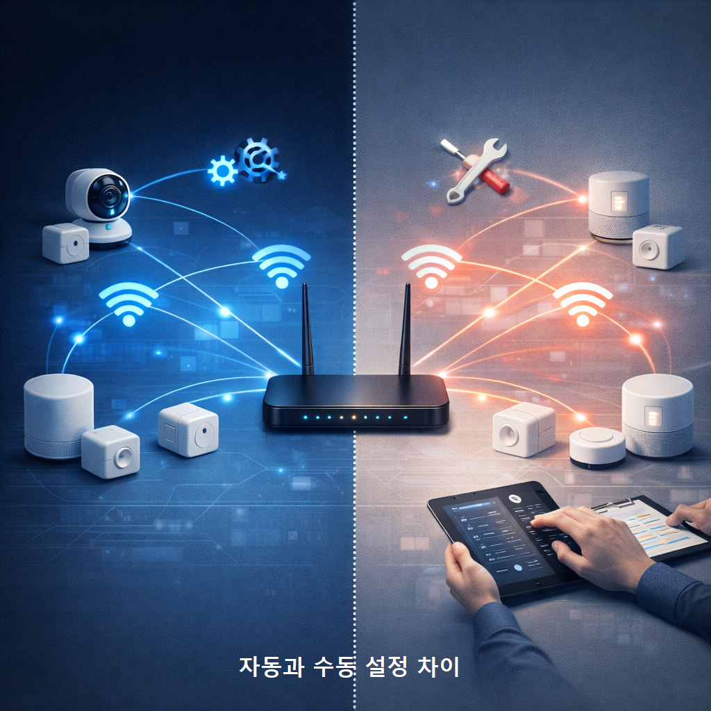 자동과 수동 설정 차이 1