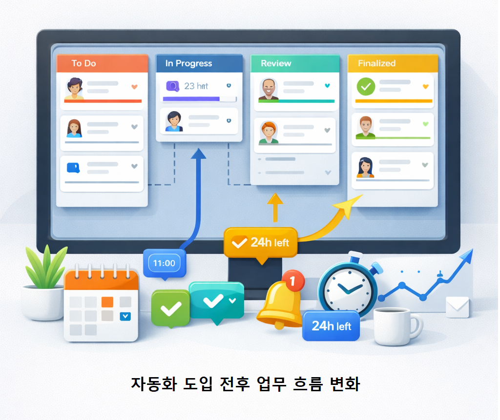 자동화 도입 전후 업무 흐름 변화 2
