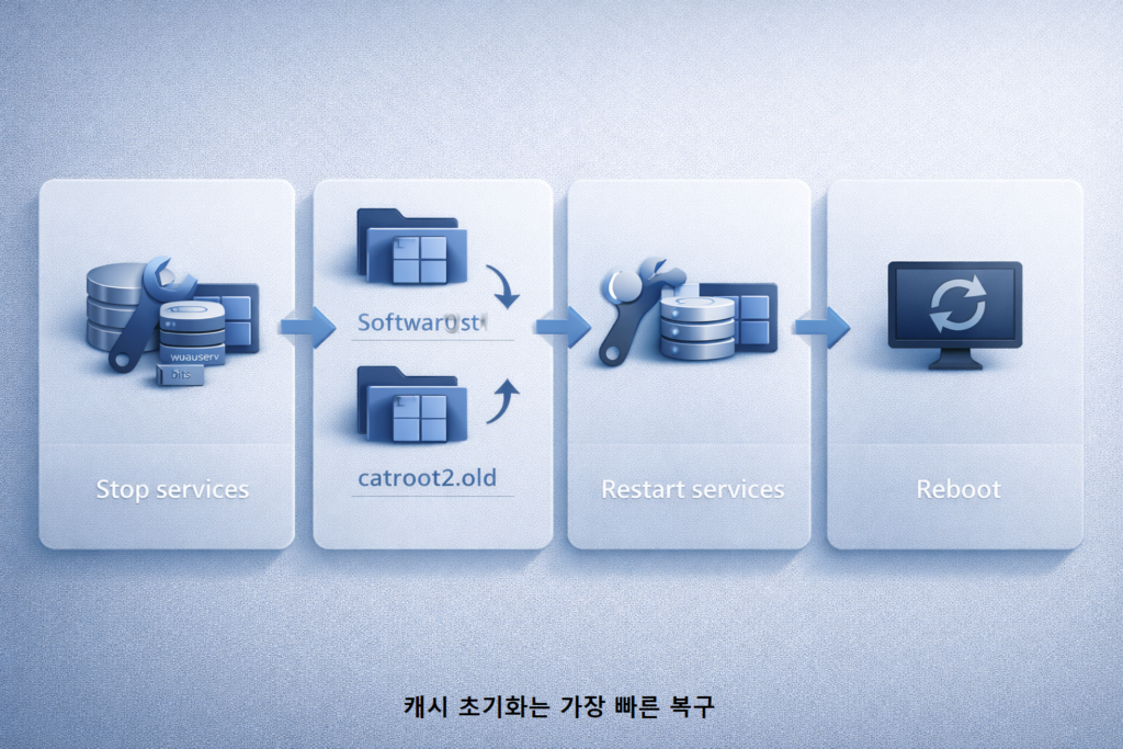 캐시 초기화는 가장 빠른 복구