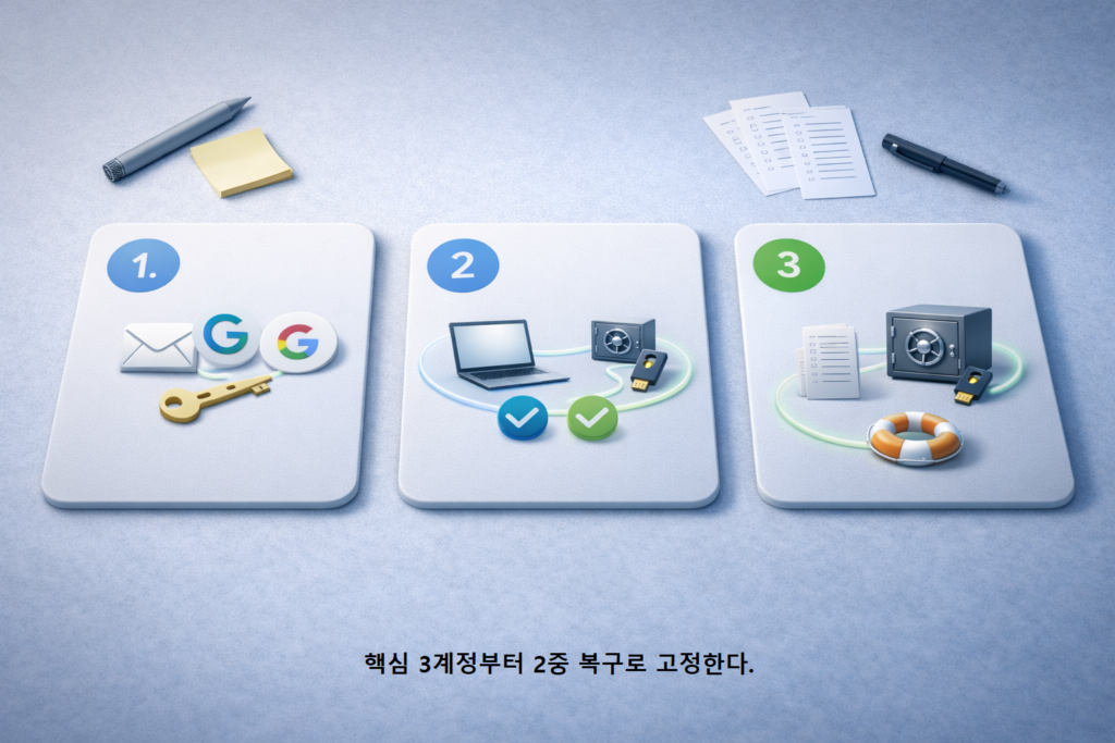 핵심 3계정부터 2중 복구로 고정한다 1