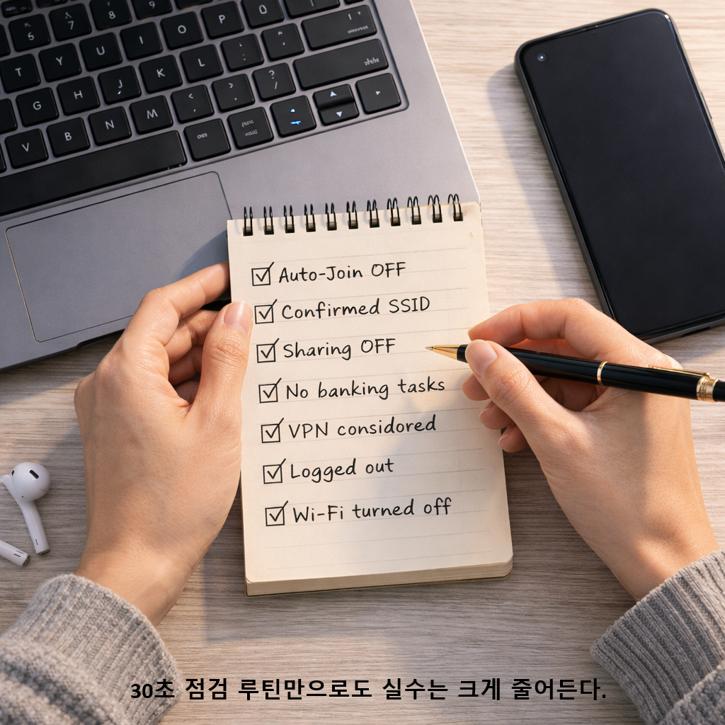 30초 점검 루틴만으로도 실수는 크게 줄어든다