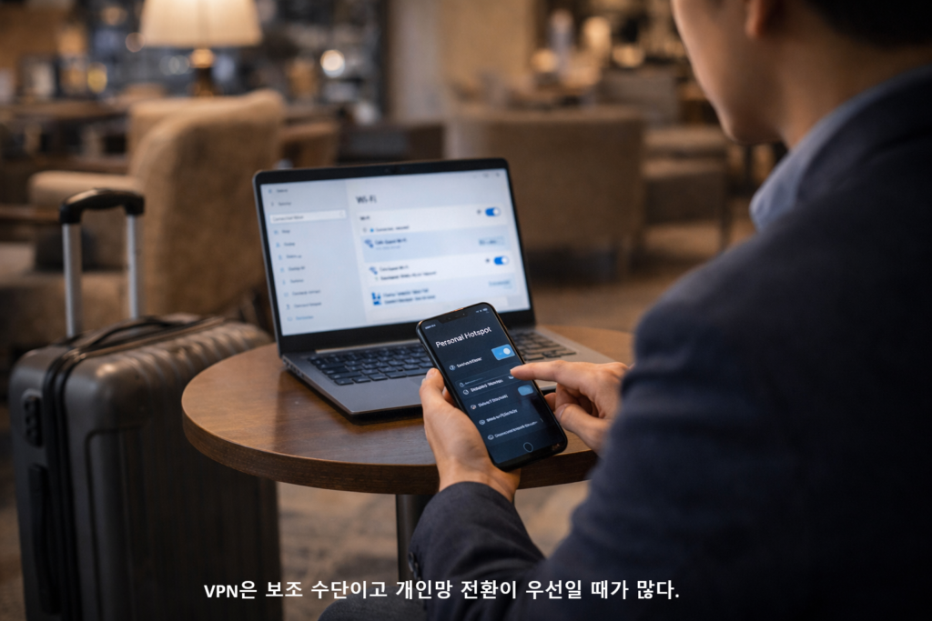VPN은 보조 수단이고 개인망 전환이 우선일 때가 많다