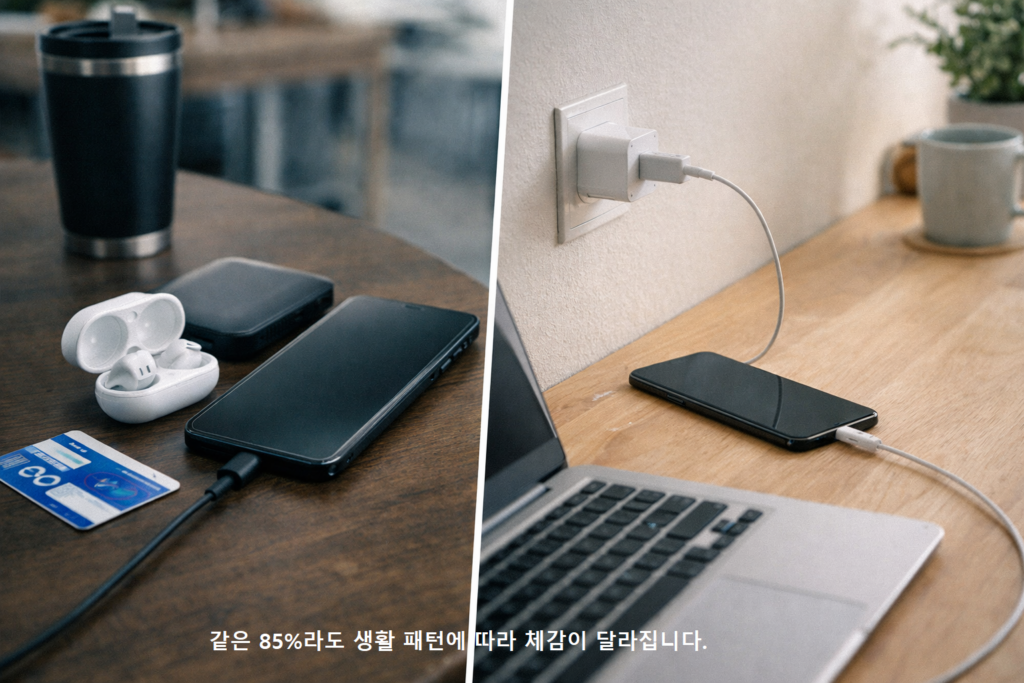 같은 85라도 생활 패턴에 따라 체감이 달라집니다
