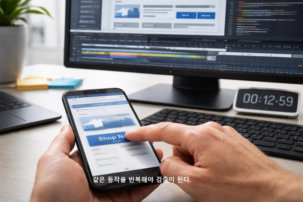 같은 동작을 반복해야 검증이 된다