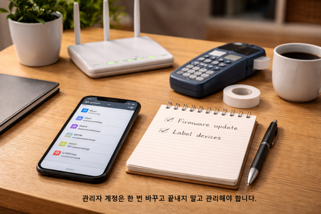 관리자 계정은 한 번 바꾸고 끝내지 말고 관리해야 합니다