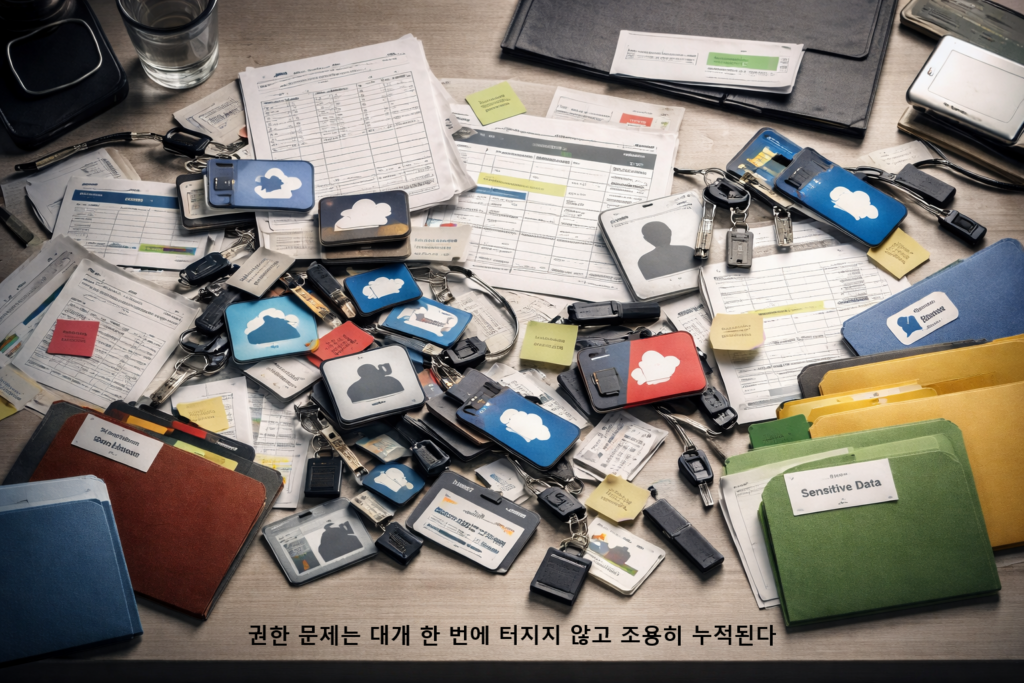 권한 문제는 대개 한 번에 터지지 않고 조용히 누적된다