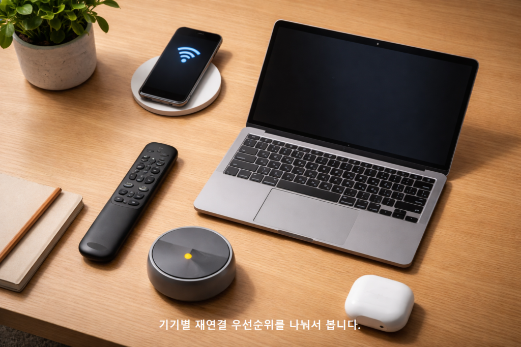 기기별 재연결 우선순위를 나눠서 봅니다