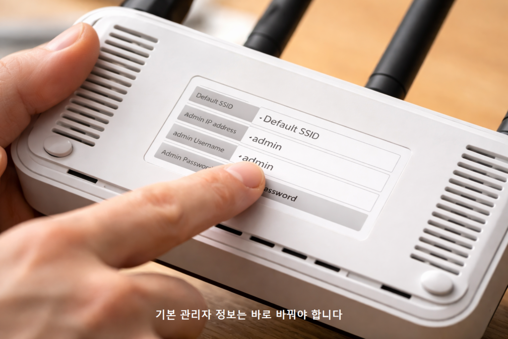 기본 관리자 정보는 바로 바꿔야 합니다