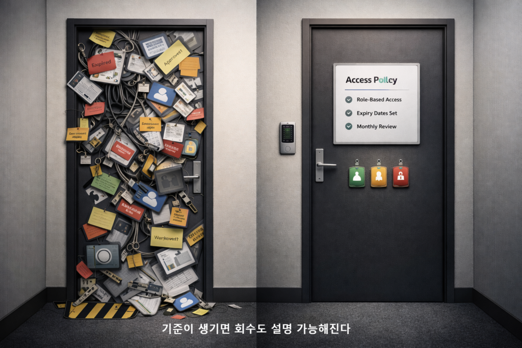 기준이 생기면 회수도 설명 가능해진다