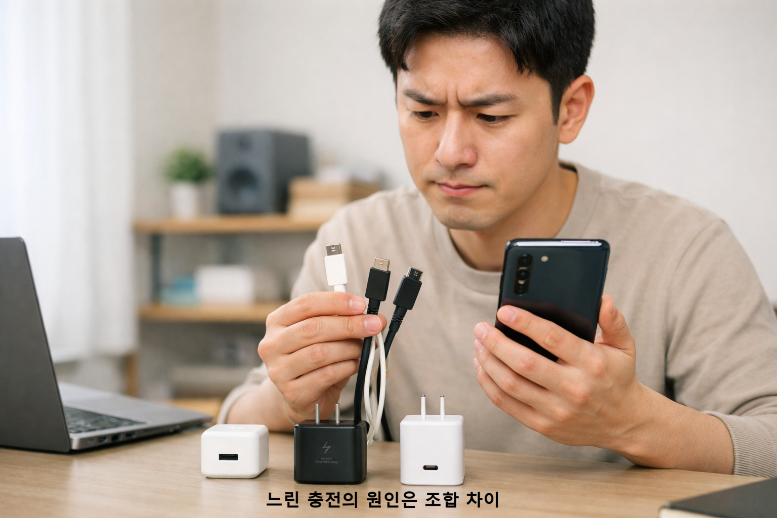느린 충전의 원인은 조합 차이