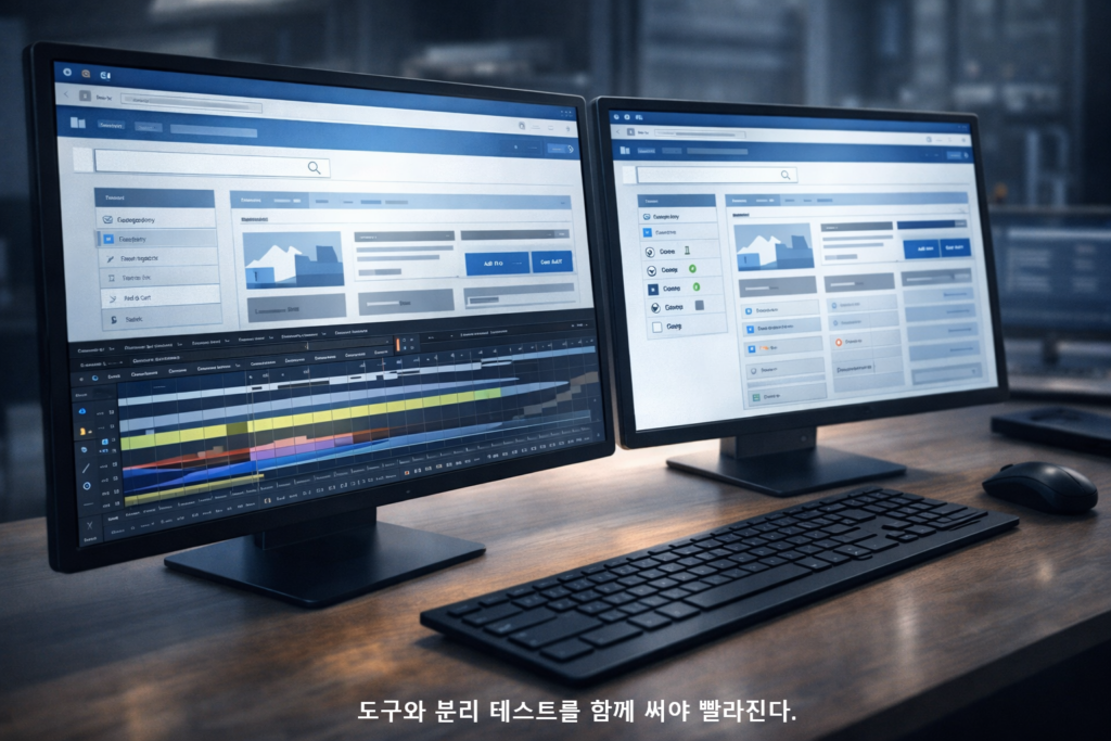 도구와 분리 테스트를 함께 써야 빨라진다