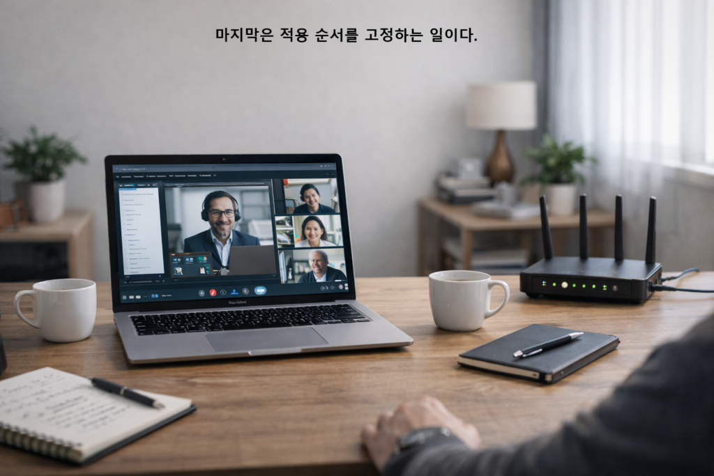 마지막은 적용 순서를 고정하는 일이다
