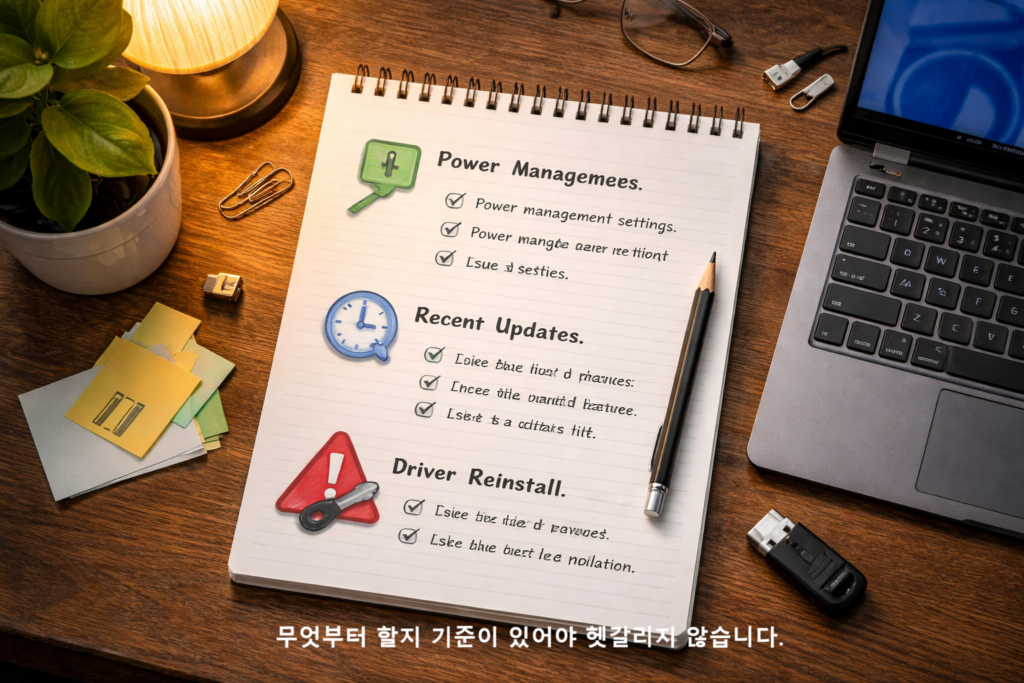무엇부터 할지 기준이 있어야 헷갈리지 않습니다