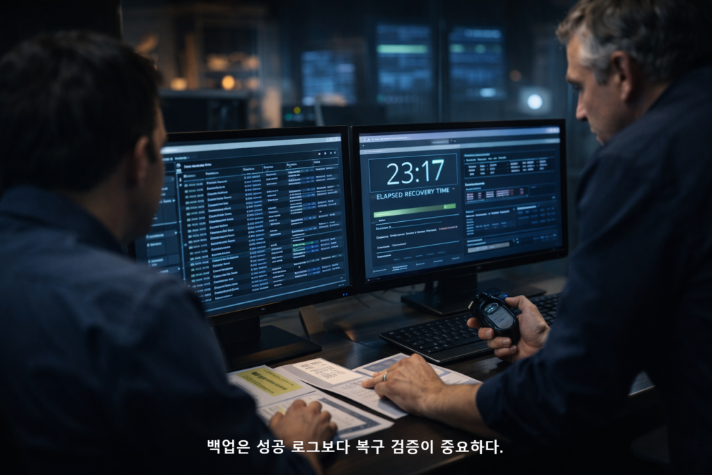백업은 성공 로그보다 복구 검증이 중요하다 1