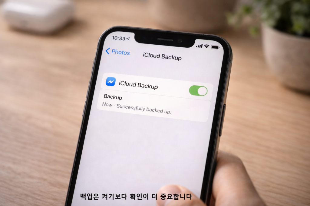 백업은 켜기보다 확인이 더 중요합니다