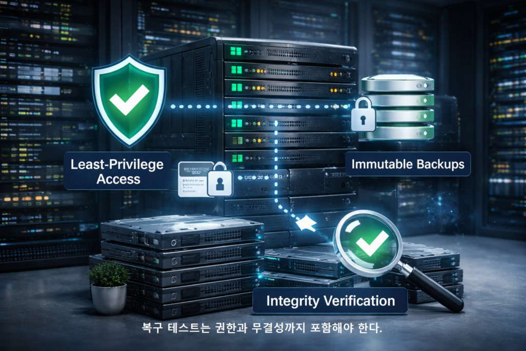 복구 테스트는 권한과 무결성까지 포함해야 한다 1