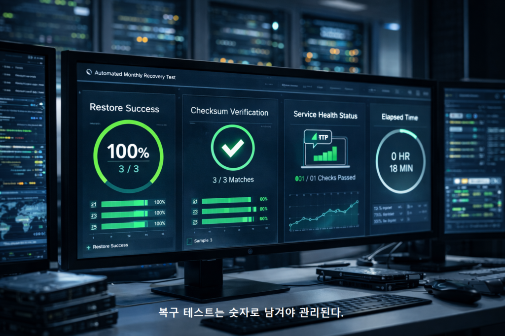 복구 테스트는 숫자로 남겨야 관리된다 1