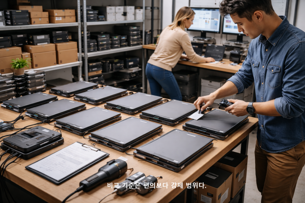 비교 기준은 편의보다 강제 범위다
