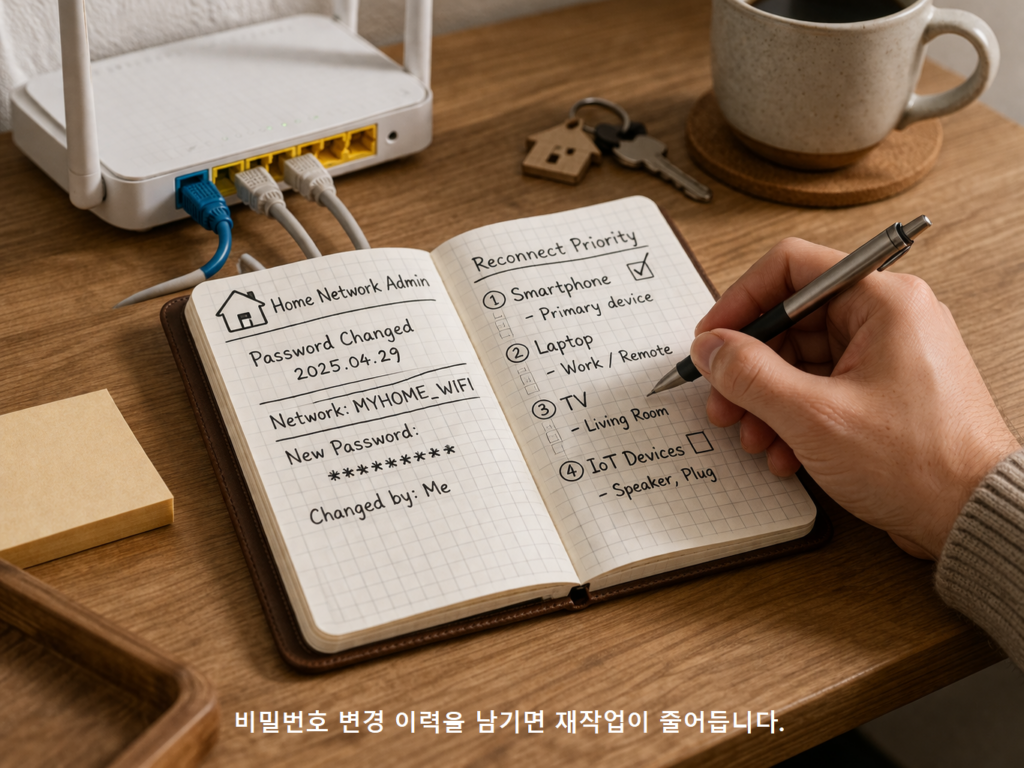 비밀번호 변경 이력을 남기면 재작업이 줄어듭니다