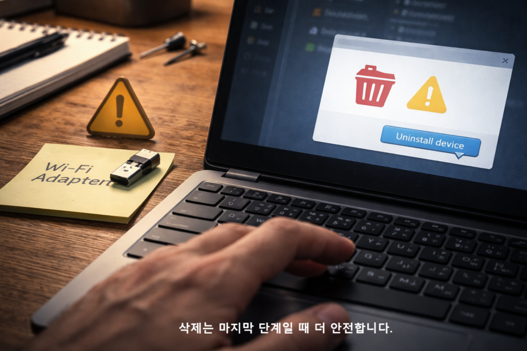 삭제는 마지막 단계일 때 더 안전합니다