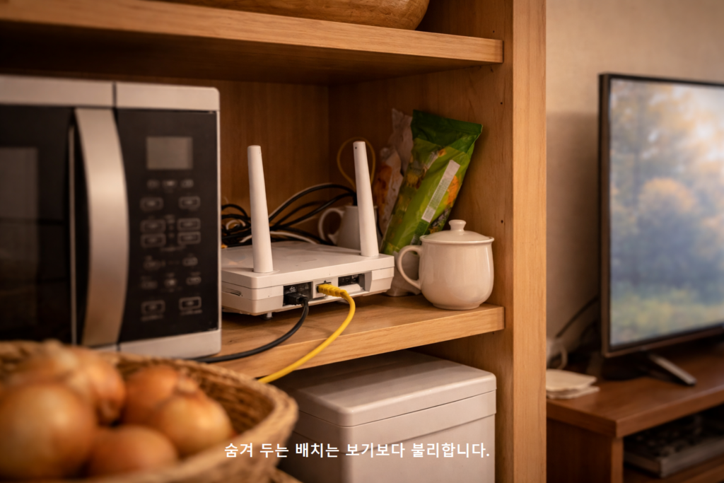 숨겨 두는 배치는 보기보다 불리합니다