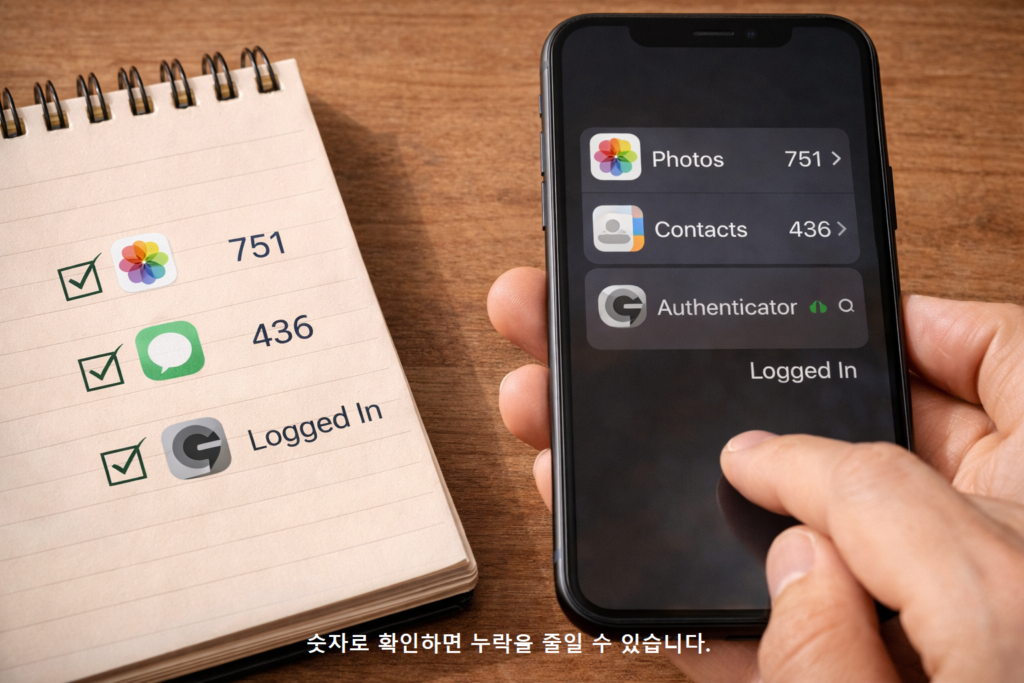 숫자로 확인하면 누락을 줄일 수 있습니다
