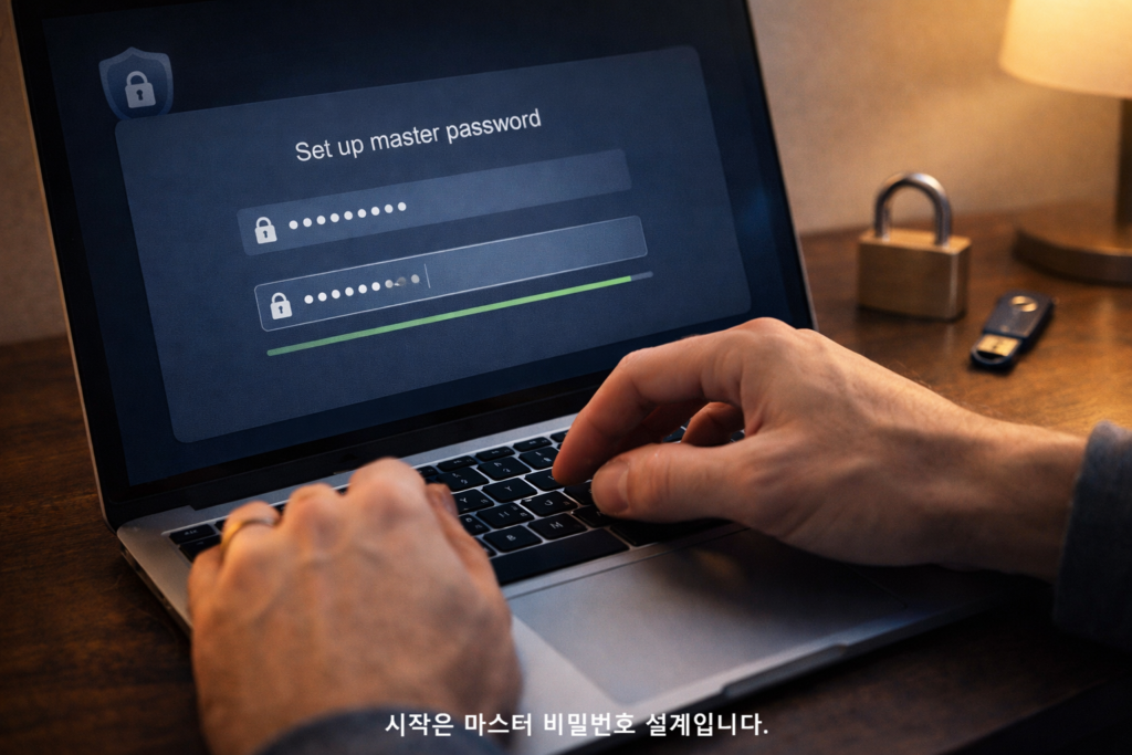 시작은 마스터 비밀번호 설계입니다