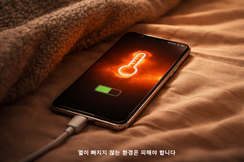 열이 빠지지 않는 환경은 피해야 합니다