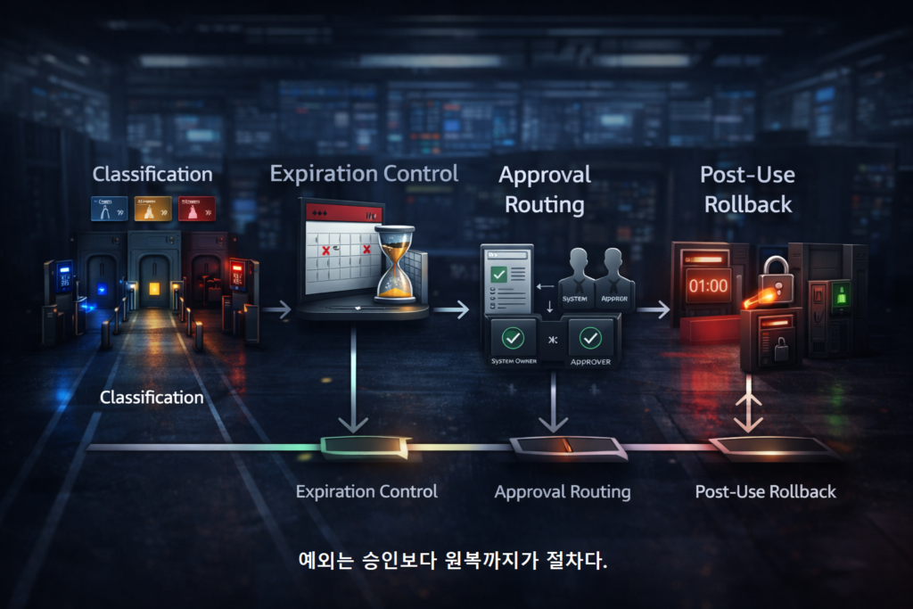 예외는 승인보다 원복까지가 절차다