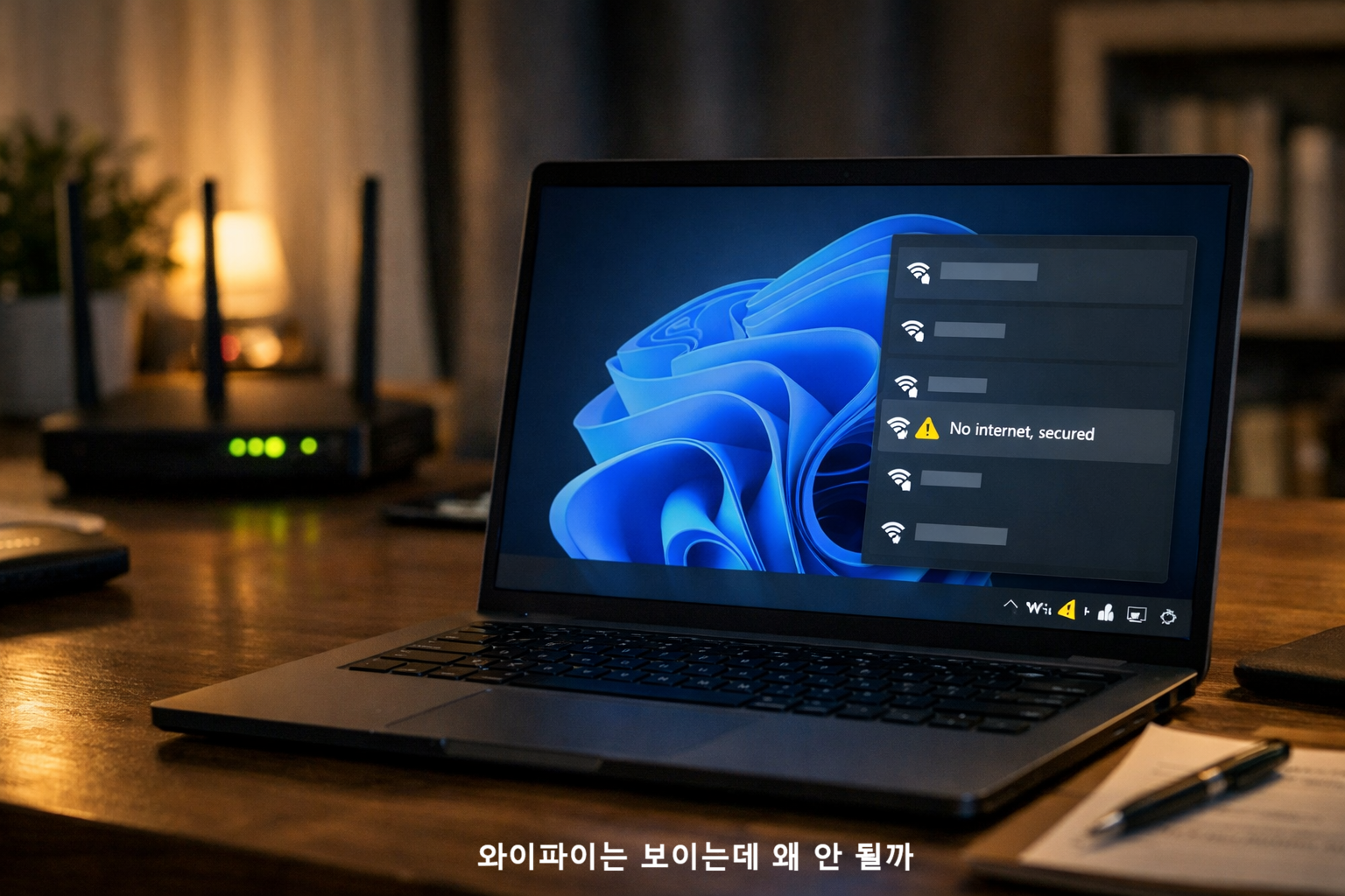 와이파이는 보이는데 왜 안 될까