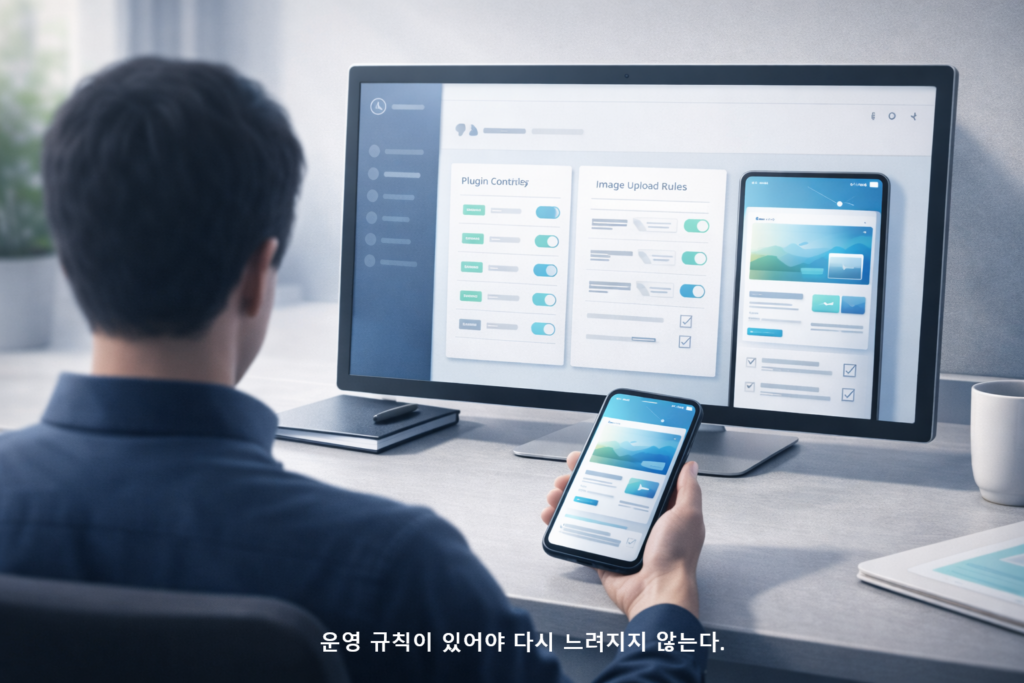 운영 규칙이 있어야 다시 느려지지 않는다