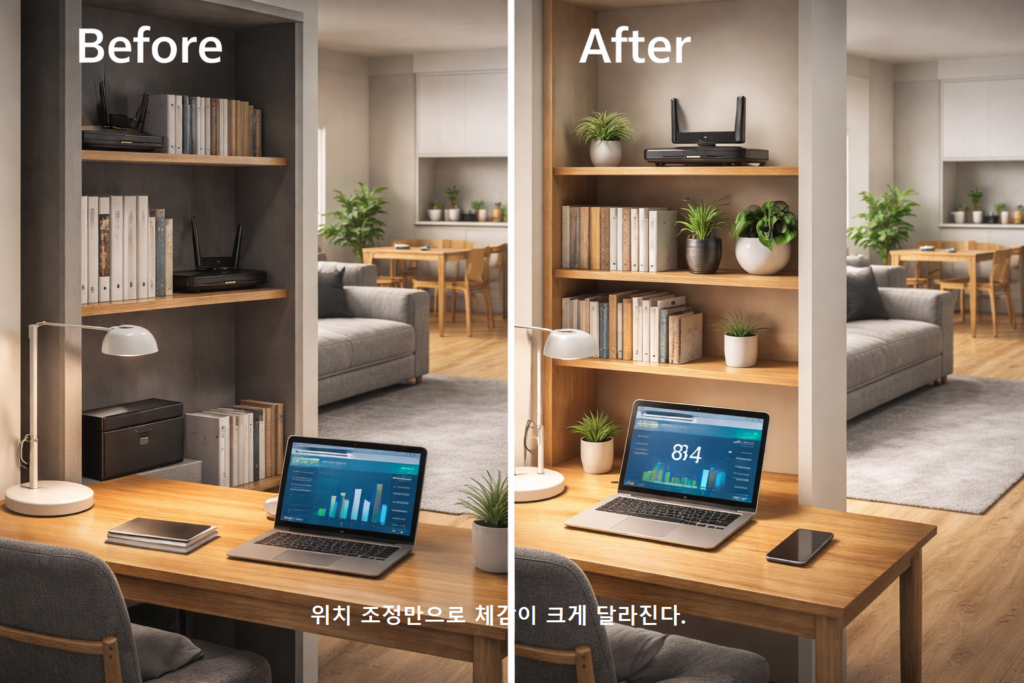 위치 조정만으로 체감이 크게 달라진다