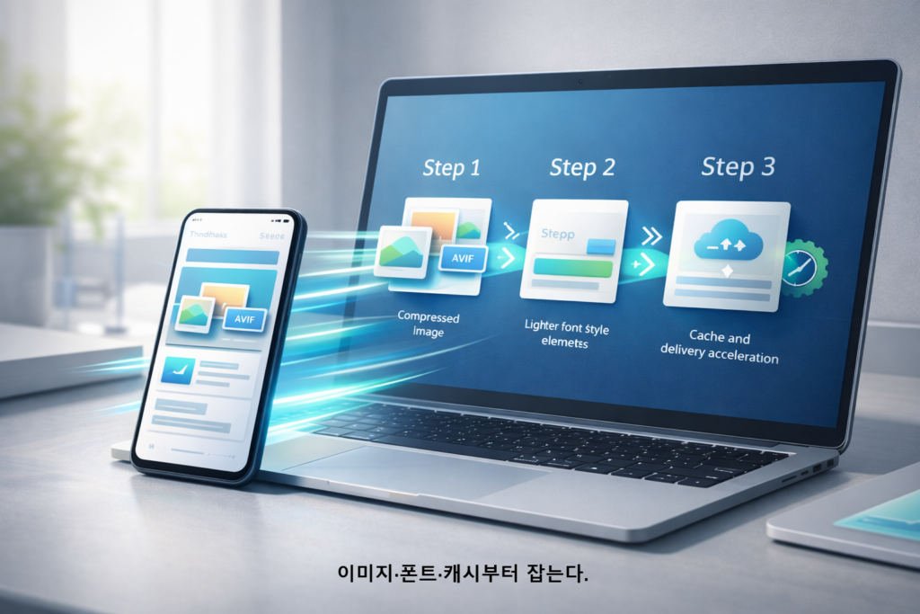 이미지·폰트·캐시부터 잡는다
