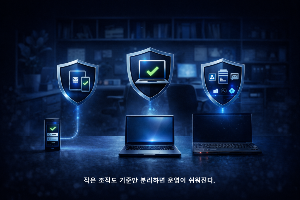작은 조직도 기준만 분리하면 운영이 쉬워진다
