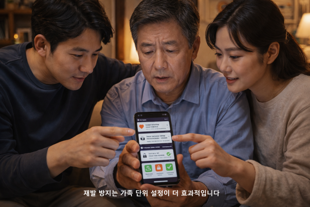 재발 방지는 가족 단위 설정이 더 효과적입니다