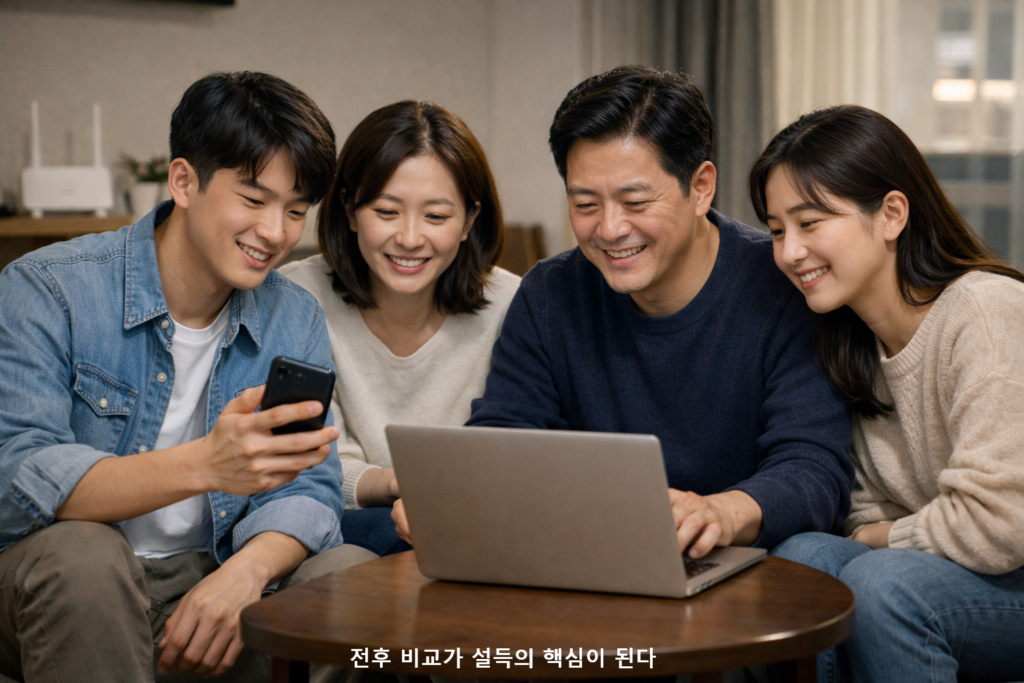 전후 비교가 설득의 핵심이 된다