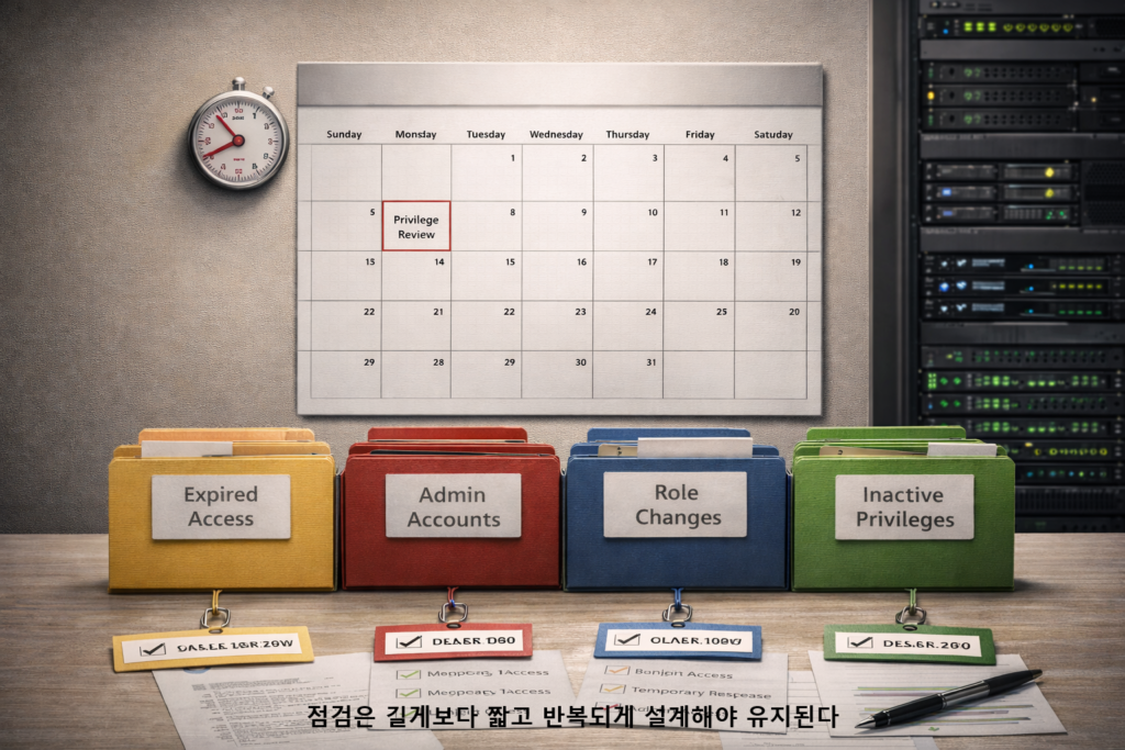 점검은 길게보다 짧고 반복되게 설계해야 유지된다