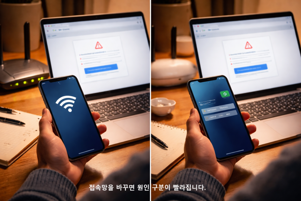 접속망을 바꾸면 원인 구분이 빨라집니다