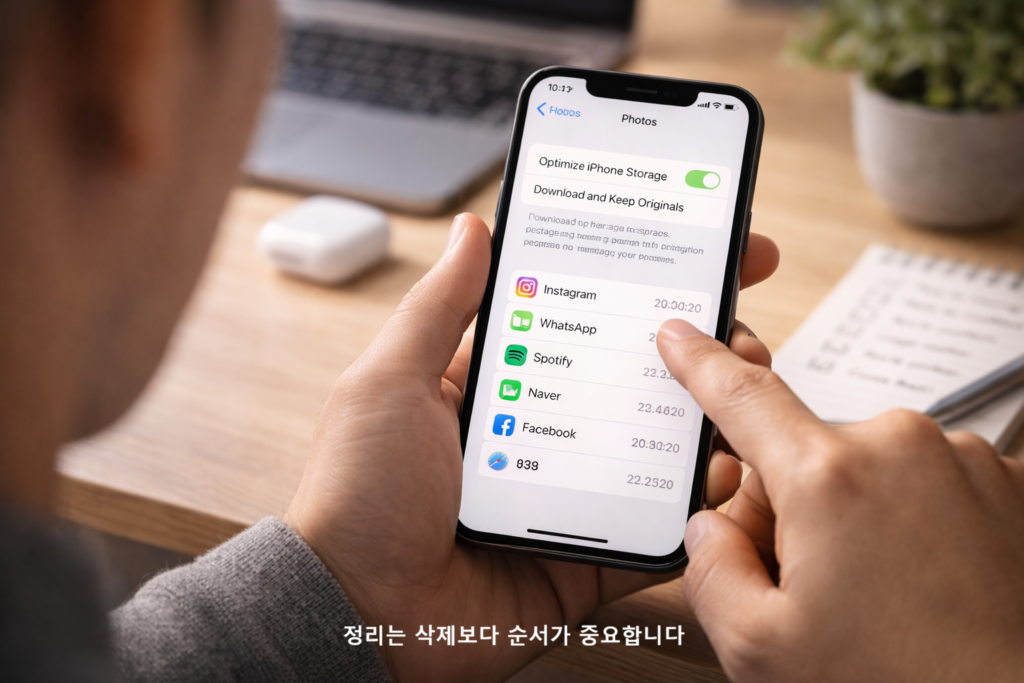 정리는 삭제보다 순서가 중요합니다